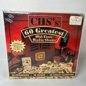 New CBS’s 60 Greatest Old Time Radio Shows 20 Audio Cassettes 60 Programs